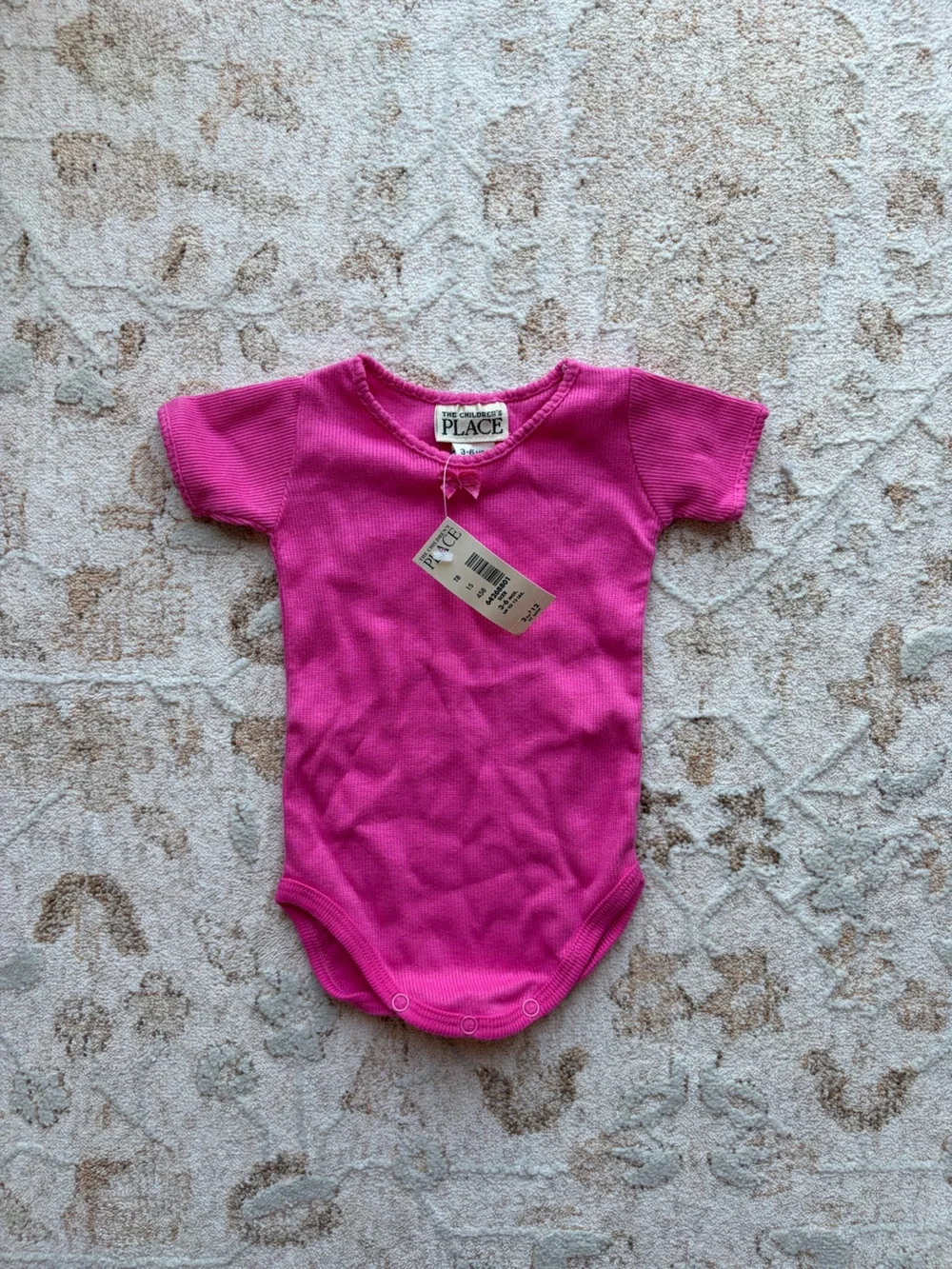 NWT! Vintage 90’s Children’s Place Magenta Bow Appliqué Onesie